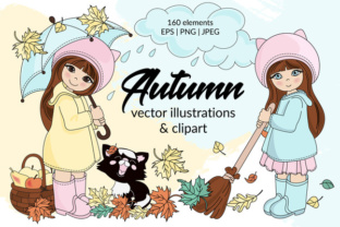 Download AUTUMN Clipart & Digital Print Set - Print Collection