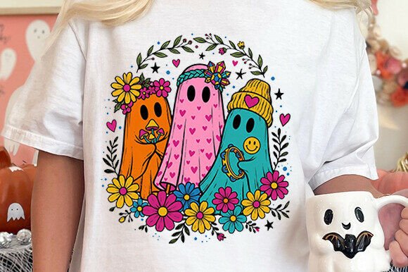 Download Cute Ghost Friends Halloween PNG - Premium Resources