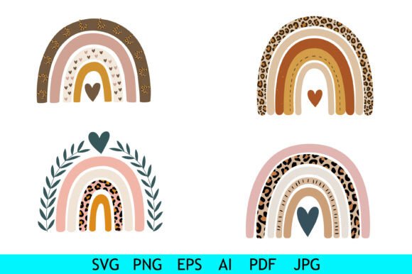 Download Boho Rainbow Leopard Print Bundle - Print Collection