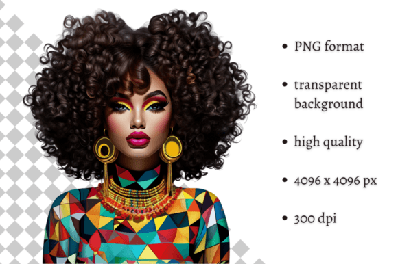 Download African American Ethnic Party Girl PNG - Ethnic Collection
