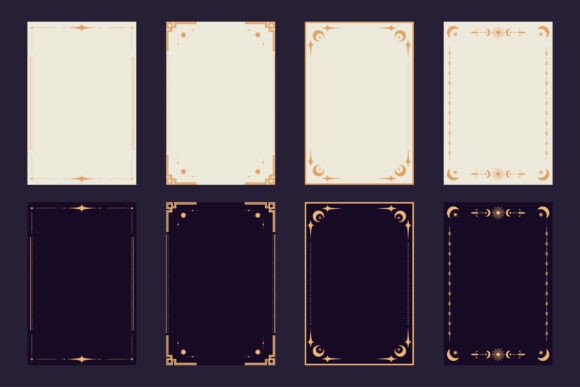 Download Celestial Boho Tarot Card Frames Set - Premium Resources